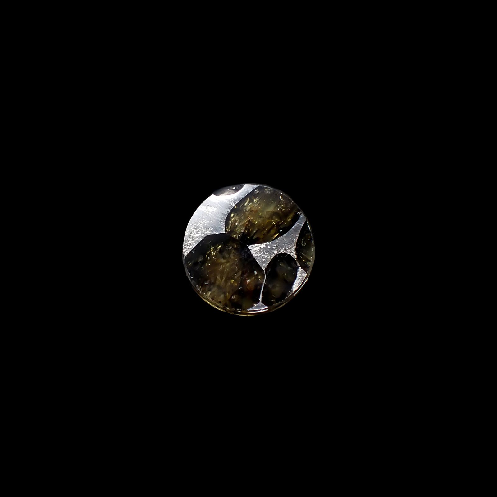パラサイト隕石Sericho トリプレット 発見地:ケニア 3.93ct[240527653]11.9x11.9mm前後