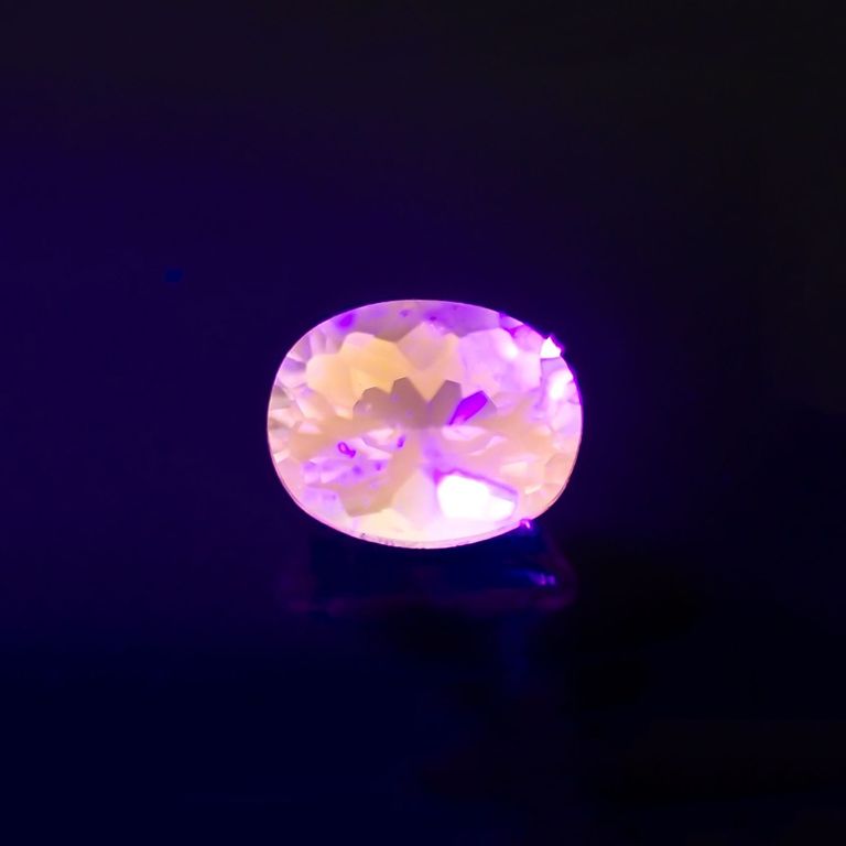 長波395(ライト)の照射で蛍光