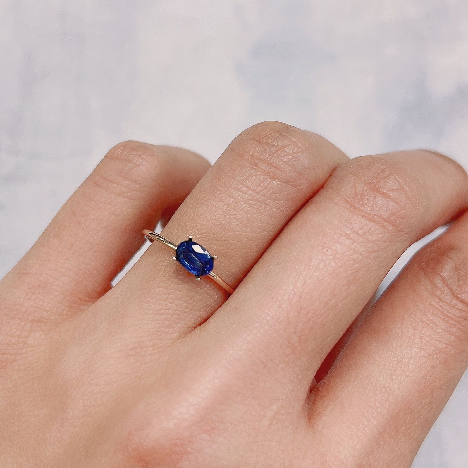 サファイア(宝石名サファイア) マダガスカル/スリランカ産 0.52ct 識別済[21038716]6×4mm前後