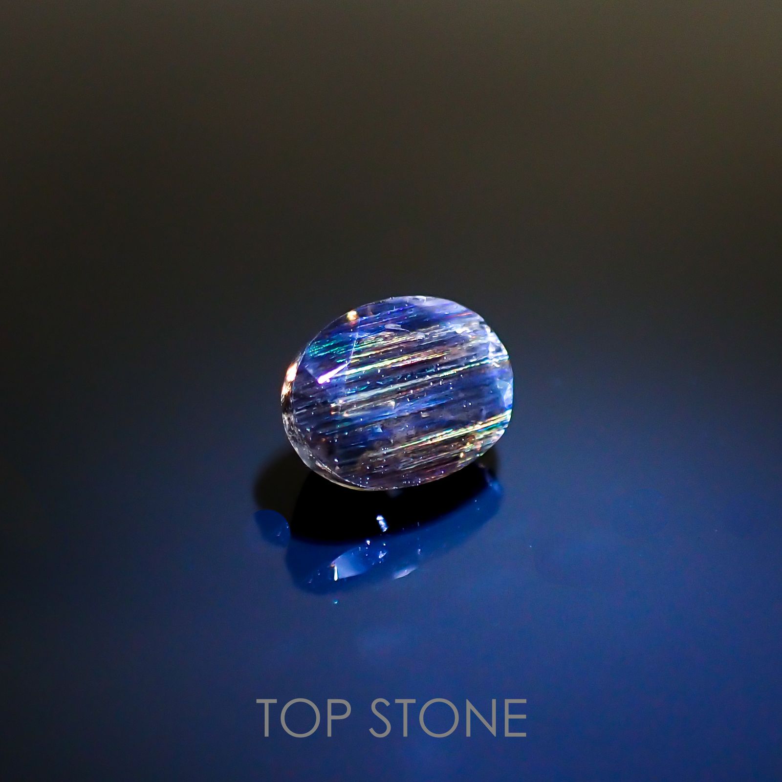 レインボースキャポライト(宝石名イリデッセント・スキャポライト) ブラジル産 1.48ct 識別済[210711525]8×5.9mm前後