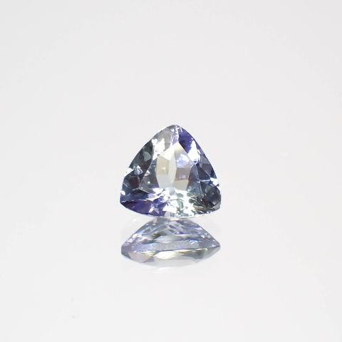 バイカラータンザナイト(宝石名ゾイサイト)タンザニア産 0.43ct 識別済[230421802]4.9x5.1mm前後