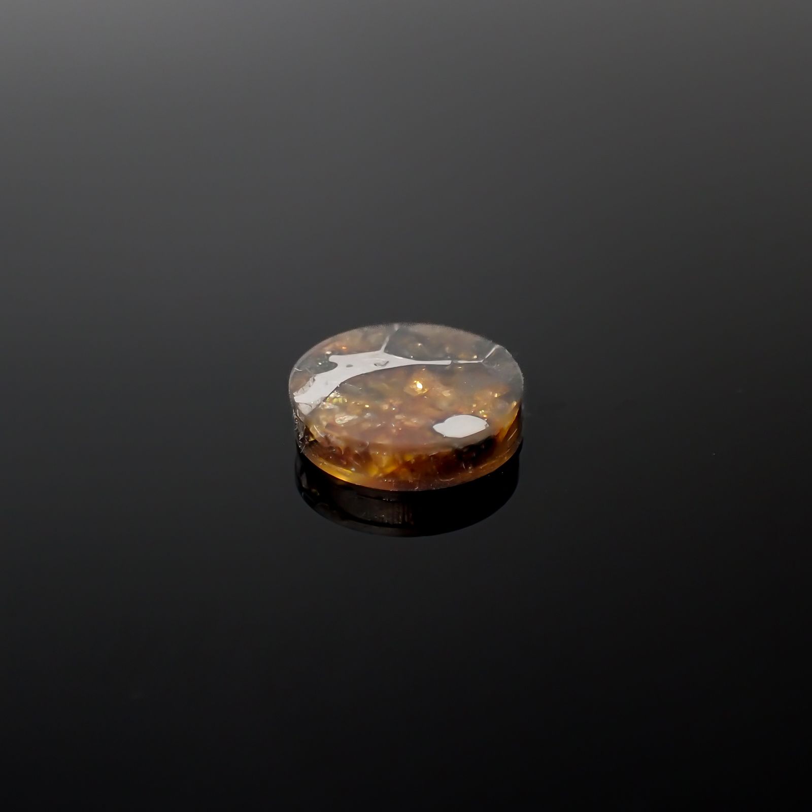 パラサイト隕石Sericho トリプレット 発見地:ケニア 4.80ct[240125711]12x11.9mm前後