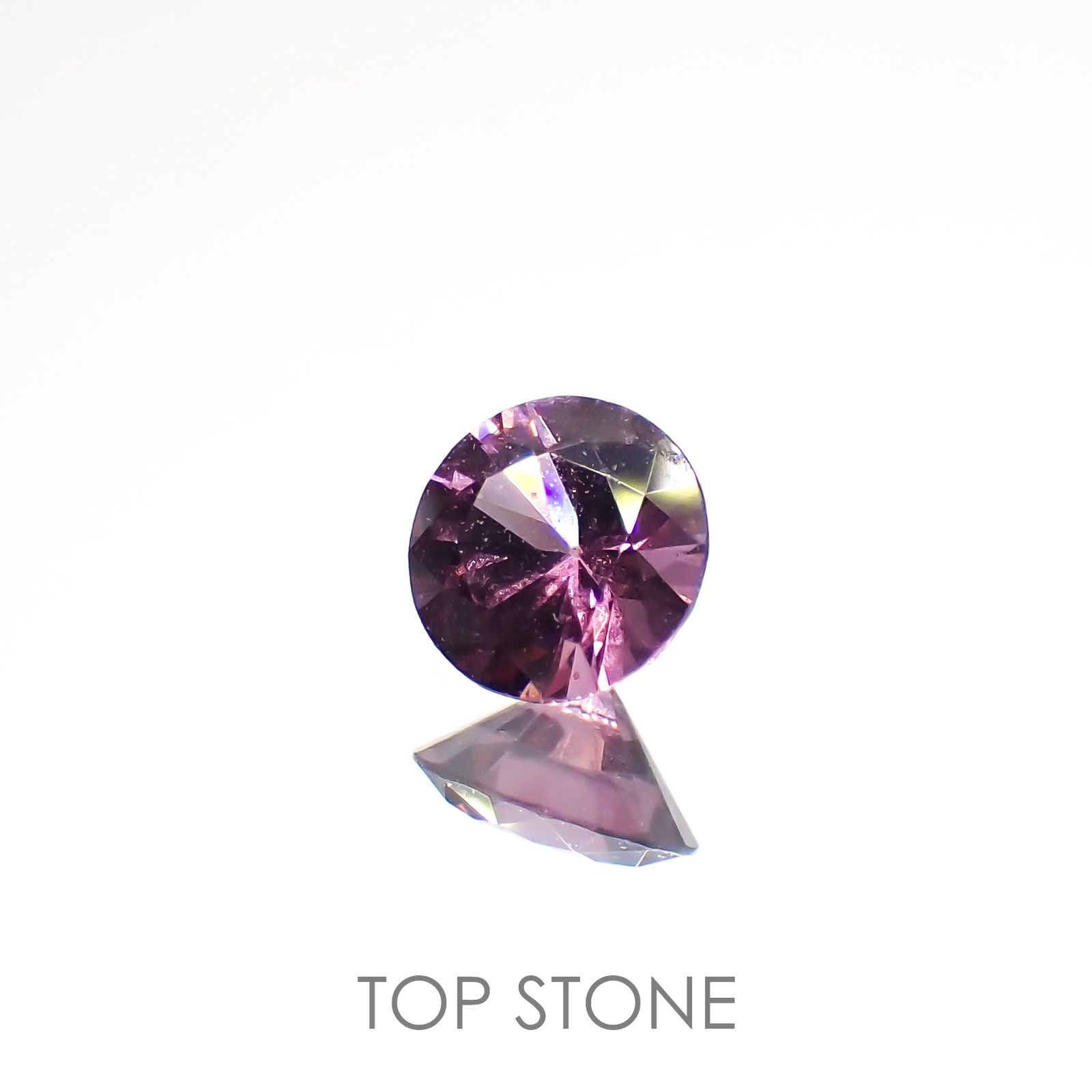 パープルピンクスピネル(宝石名スピネル)ビルマ/マダガスカル産 0.29ct 識別済[220616134]4.3x4.2mm前後