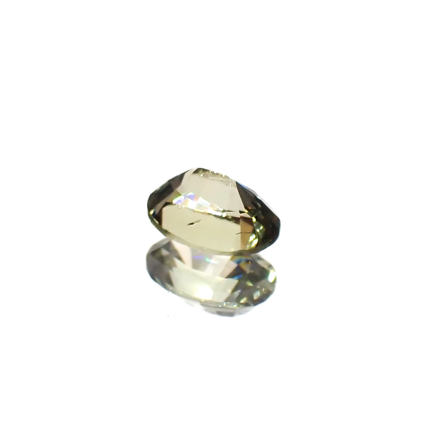 バナジウムクリソベリル(宝石名クリソベリル)マダガスカル産 0.354ct ソ付(日独)[240527632]4.84x3.6mm前後