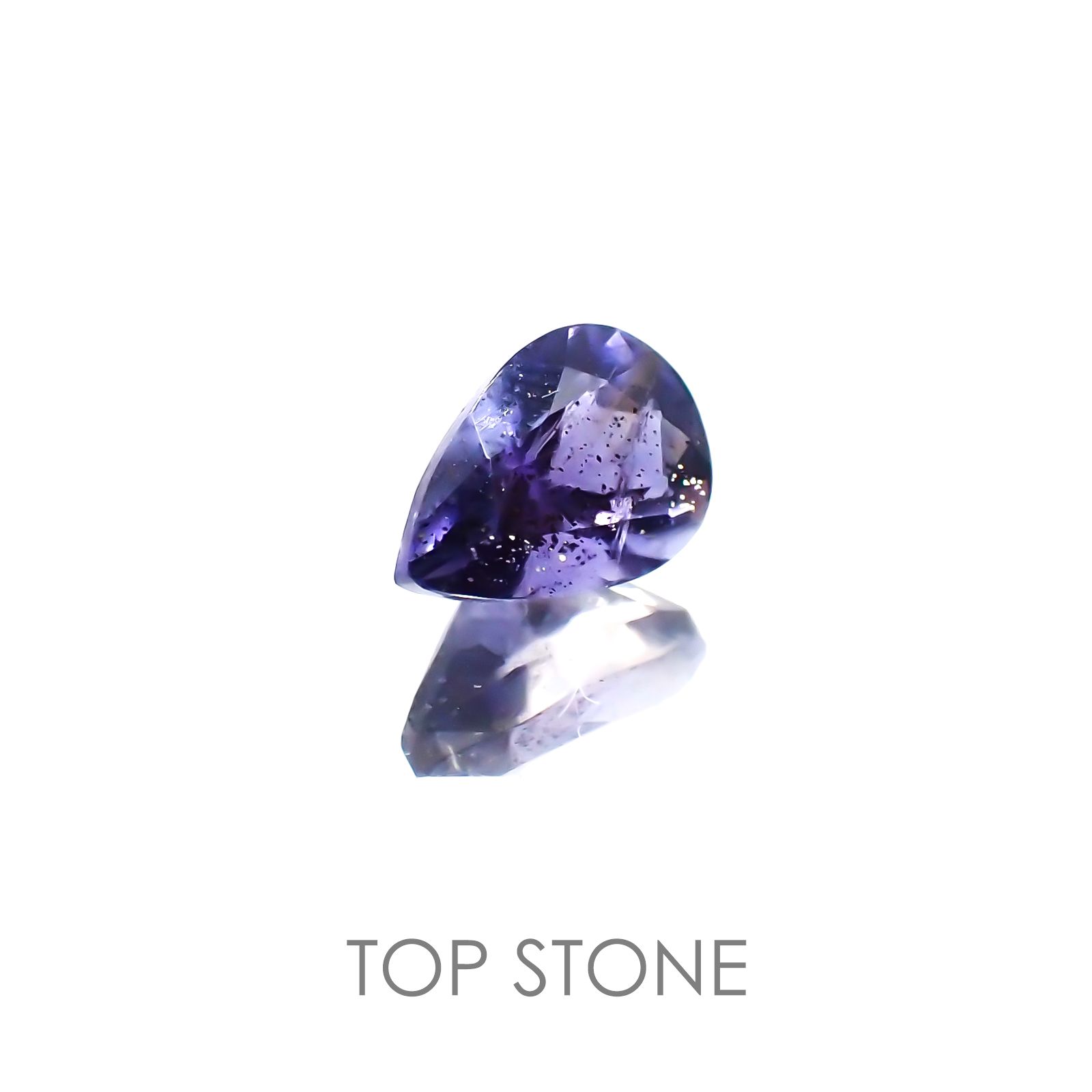 アイオライトサンストーン インド・ブラジル産 ルース 0.66ct[20128410]6.9×4.8mm前後