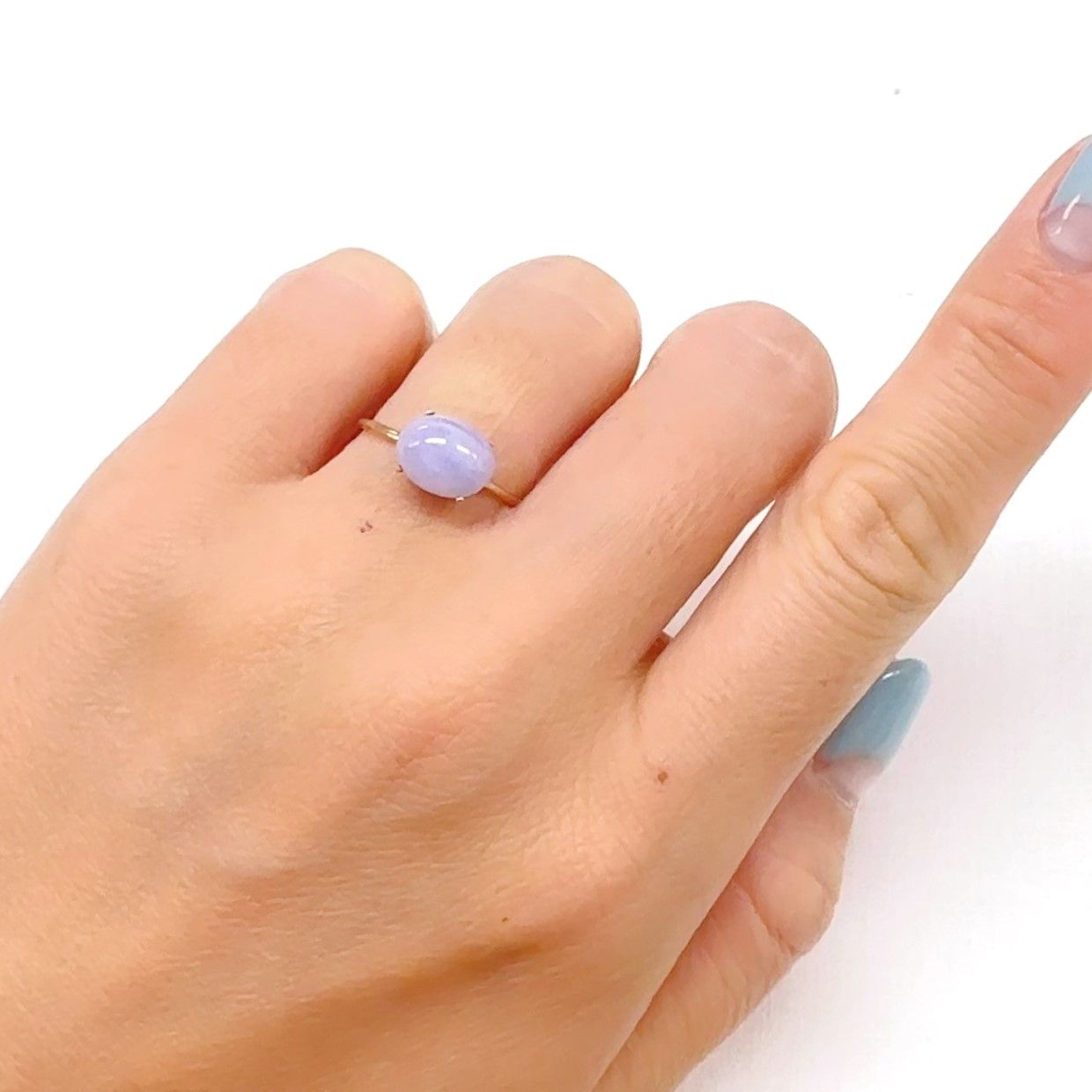 ラベンダー翡翠 ビルマ産 1.95ct[240628396]8.9x7.1mm前後