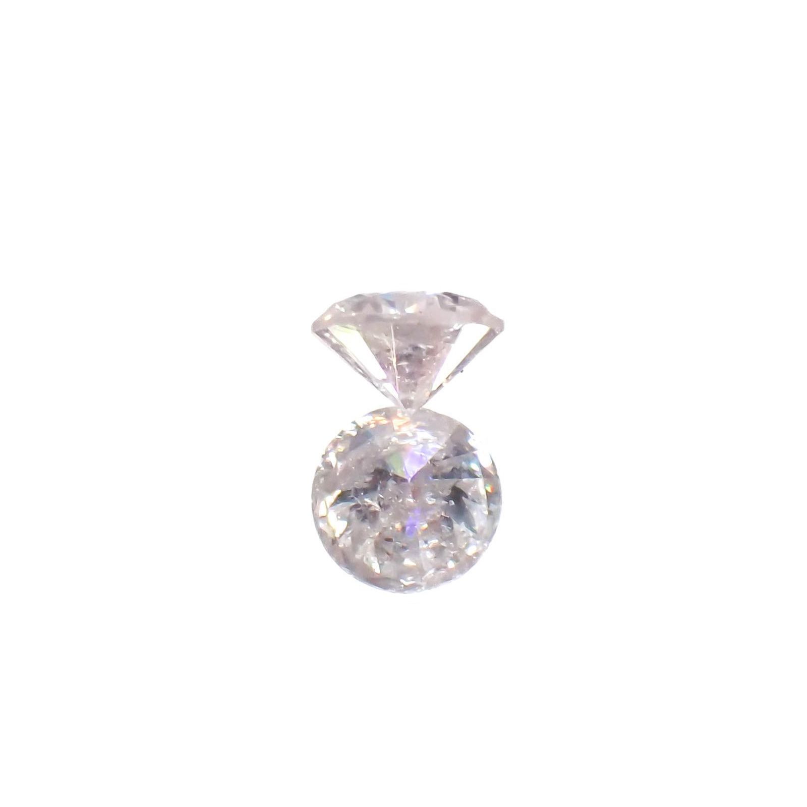 ピンクダイヤモンド(宝石名ダイアモンド I-2/VERY LIGHT BROWNISH PINK) 0.066ct ソ付(CGL)[230120139]2.52x2.57mm前後