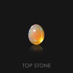 ファイヤーオパール(宝石名ファイヤー・オパール) メキシコ産 0.86ct 識別済[20085106]7×5.5mm前後