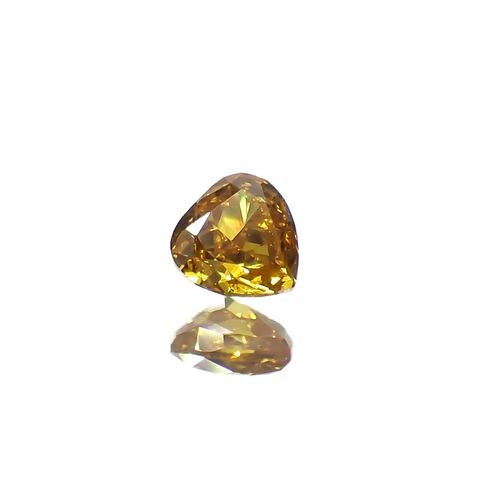イエローダイヤモンド I-1 | FANCY DEEP ORANGE YELLOW(宝石名ダイアモンド) ソ付(CGL) 0.089ct / 2.74x2.69mm前後 [260625392]