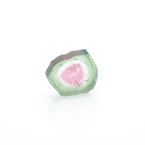 ウォーターメロントルマリン 原石スライス コンゴ民主共和国産 2.96ct[221018616]10.4x10.4mm前後