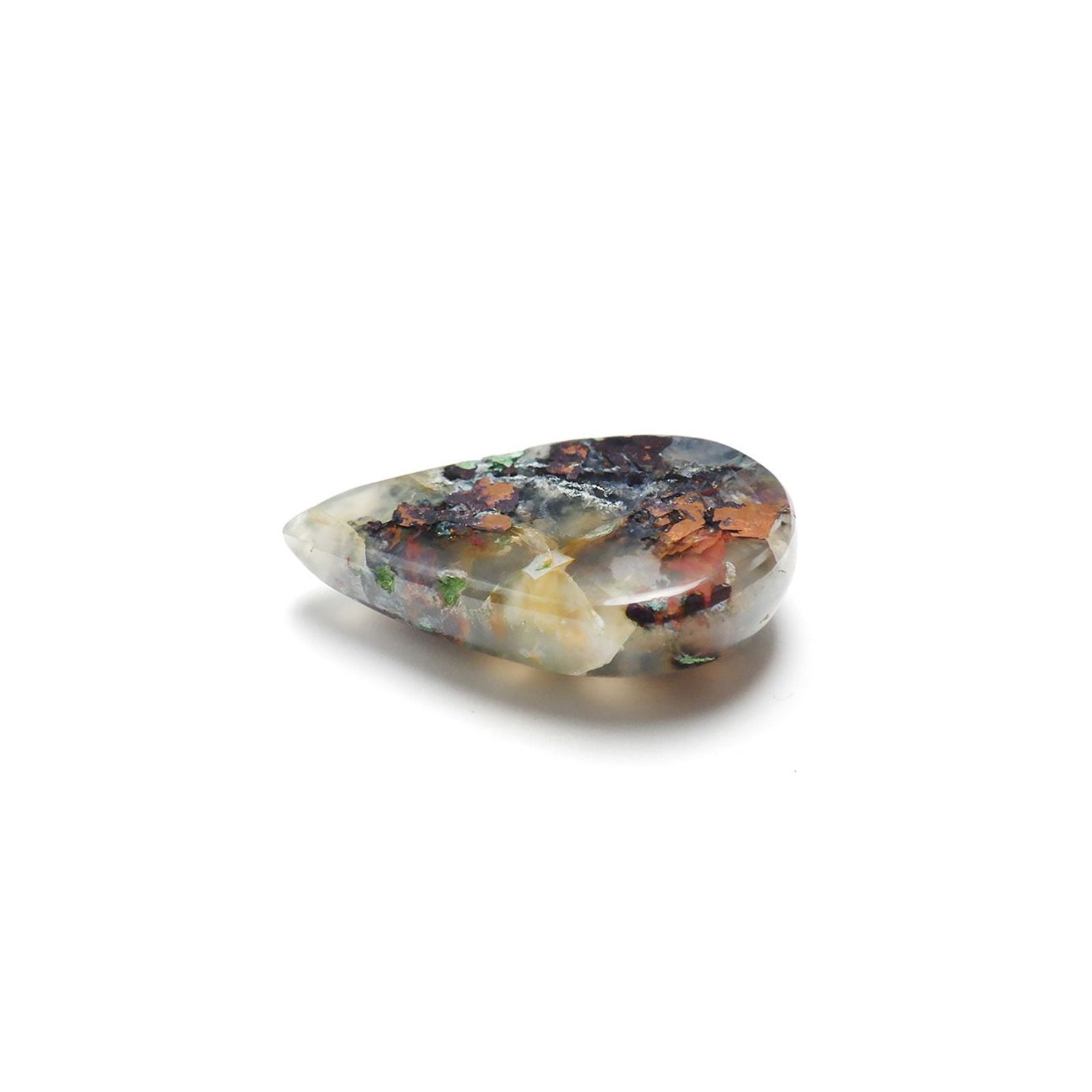 コッパークリソコラインカルセドニー インドネシア産 21.81ct / 23.4x13.9mm前後 [240125549]