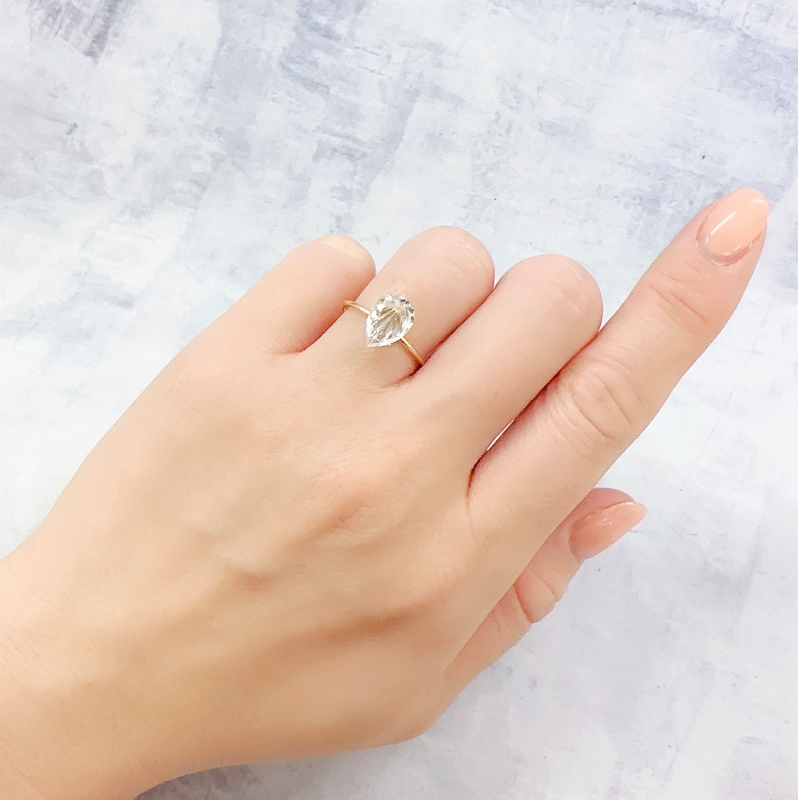 ◇甲州貴石切子Plus Three◇ペタライト カード付き(宝石名ペタライト)ブラジル産 1.22ct 識別済[230119997]10x7mm前後