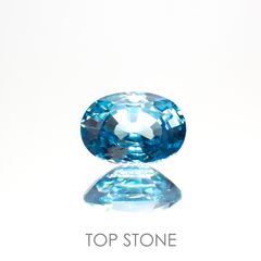 ブルージルコン(宝石名ジルコン) カンボジア産 1.35ct 識別済[20063104]7.1×5mm前後
