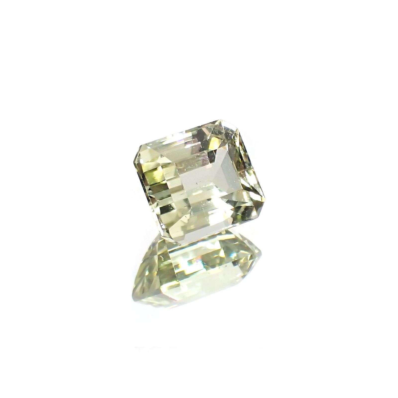 グリーントルマリン(宝石名トルマリン) ルワンダ産 ソ付(彩珠) 1.486ct / 6.8x6.1mm前後 [211013639]