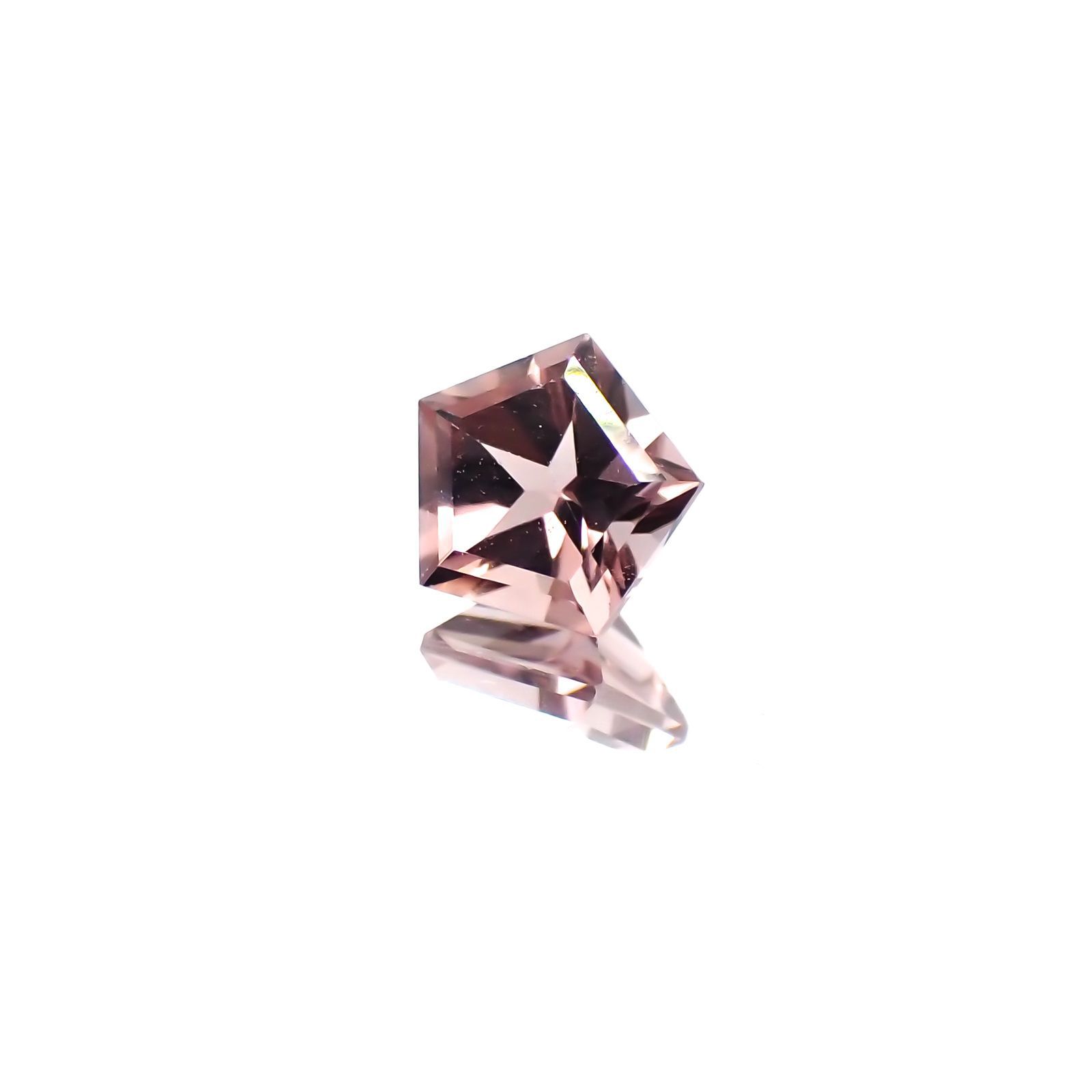◇ペンタゴンカット◇ピンクトルマリン SA(宝石名トルマリン)ブラジル産 0.43ct 識別済[231124222]5.1x5.1mm前後