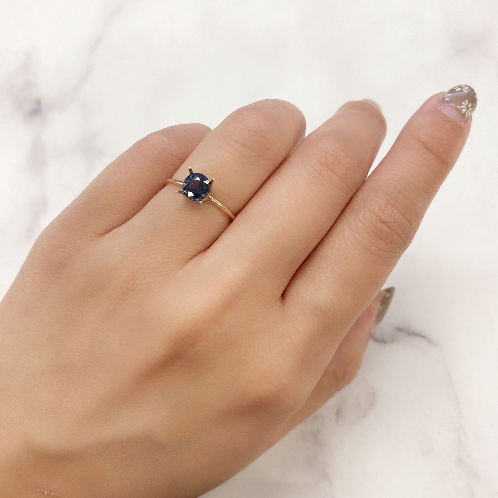 ブルーグレイッシュスピネル(宝石名スピネル) ビルマ産 0.78ct 識別済[210913456]5.7×5.7mm前後