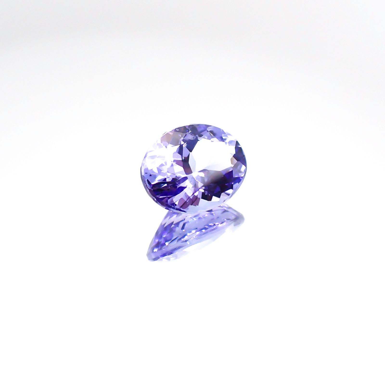 タンザナイト(宝石名タンザナイト)タンザニア産 1.75ct 識別済[230723010]8.5x6.7mm前後
