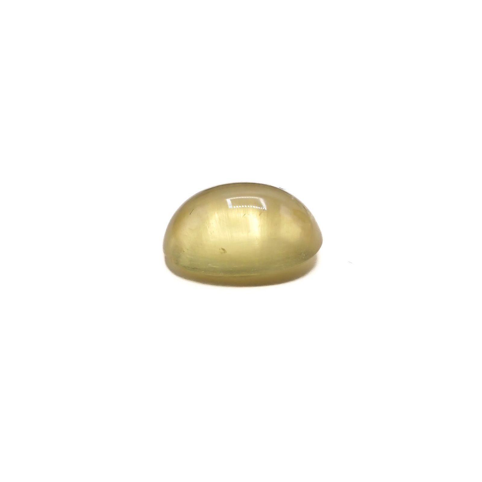 イエローベリルキャッツアイ(宝石名イエロー・ベリル キャッツアイ)ブラジル産 2.75ct 識別済[220917872]10.1x8.2mm前後
