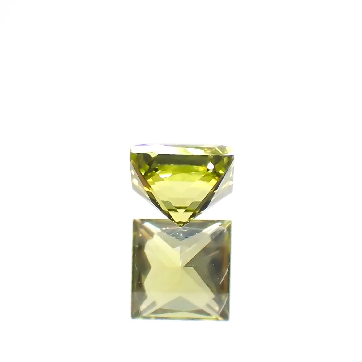 ◇プリンセスカット◇カナリートルマリン ザンビア・カナリー鉱山産 0.14ct[230823151]2.9x2.9mm前後