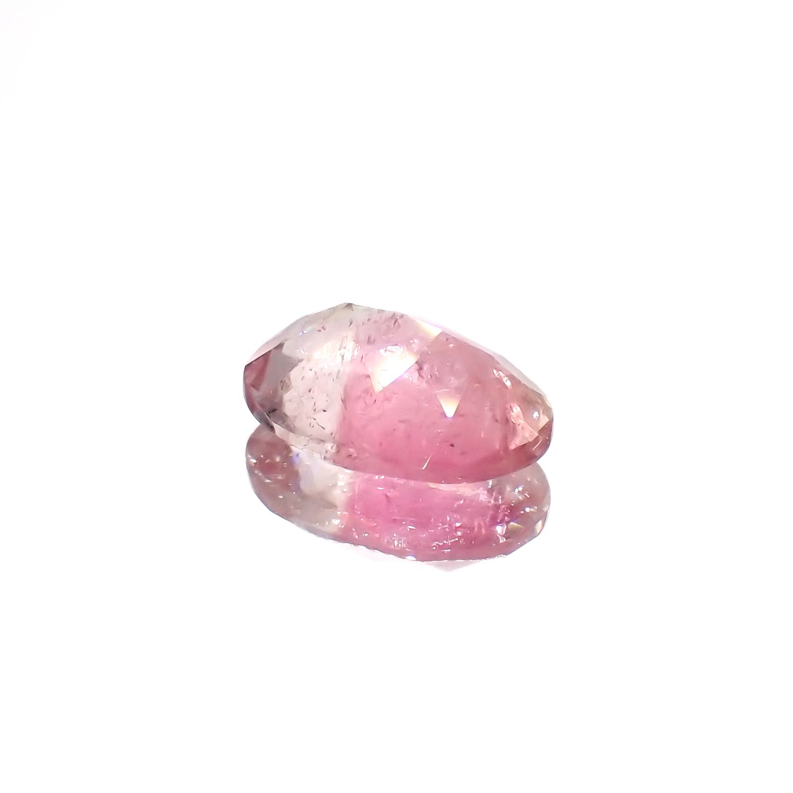 ピンククリスタルトルマリン(宝石名ピンク・トルマリン)コンゴ民主共和国産 1.26ct 識別済[230823227]8.8x6.2mm前後