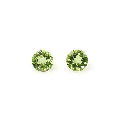 ◇ペアセット◇ペリドット 中国産 1.14ct(2pcs合計) [250730794]5x5mm前後