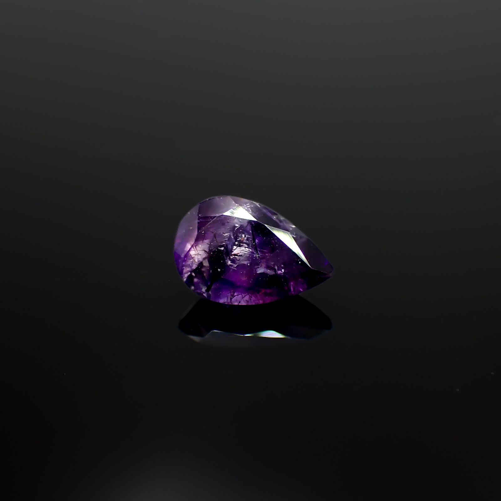 アメジストエレスチャル ナイジェリア産 2.96ct[240928874]12.3x8.1mm前後