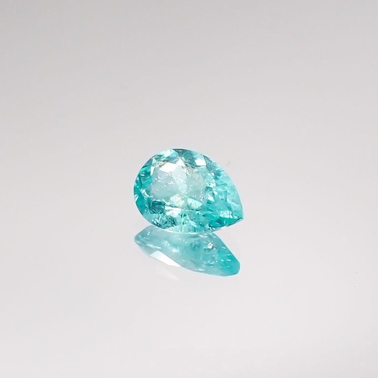 パライバトルマリン(宝石名トルマリン/別名パライバ・トルマリン) ブラジル・キントス鉱山産 0.304ct ソ付(宝貴協)[210711759]5.5×3.9mm前後