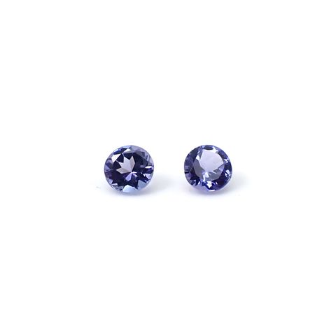 ◇ペアセット◇タンザナイト タンザニア産 0.53ct(2pcs合計) / 3.8-4.0x3.8-4.0mm前後 [251231483]