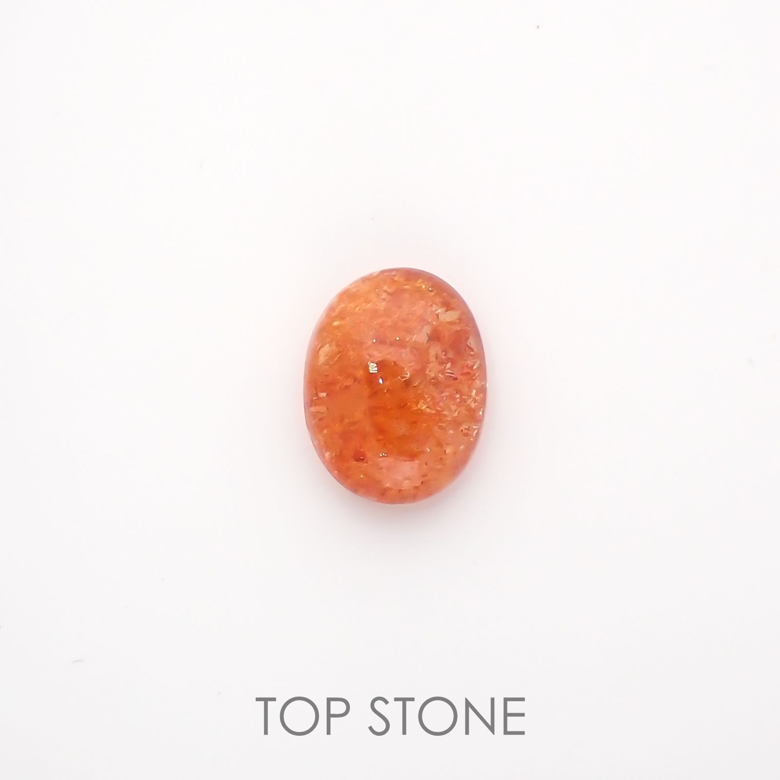 イリュージョンサンストーン(宝石名フェルドスパー) タンザニア産 1.68ct 識別済[210812313]9.1×6.9mm前後