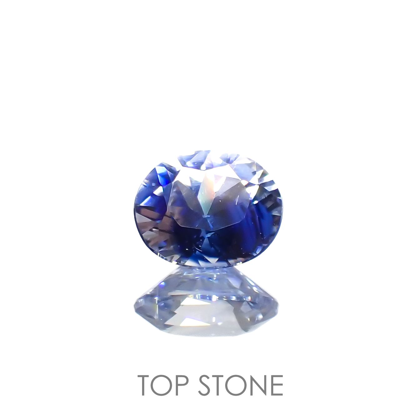 バイカラーサファイア(宝石名サファイア)スリランカ/マダガスカル産 0.60ct 識別済[220817430]5.6x4.6mm前後