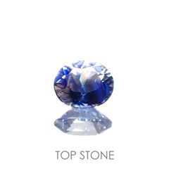 バイカラーサファイア(宝石名サファイア)スリランカ/マダガスカル産 0.60ct 識別済[220817430]5.6x4.6mm前後