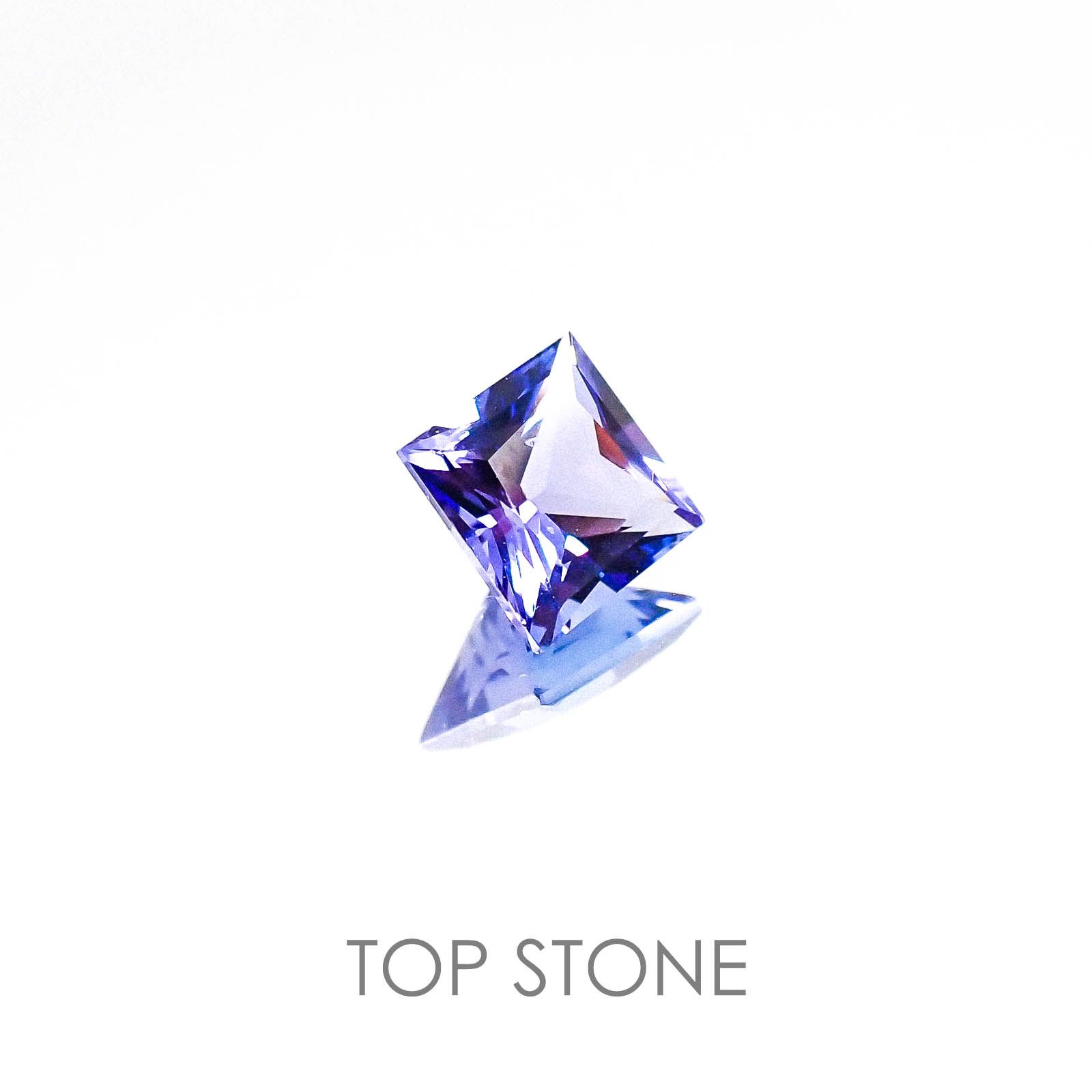 ◇プリンセスカット◇タンザナイト(宝石名タンザナイト)タンザニア産 0.87ct 識別済[220817263]5.4x5.4mm前後