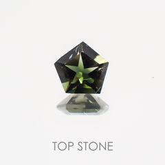 ◇ペンタゴンカット◇グリーントルマリンSA(宝石名グリーン・トルマリン) ブラジル/アフリカ産 0.22ct 識別済[21029546]4.1×4.1mm前後