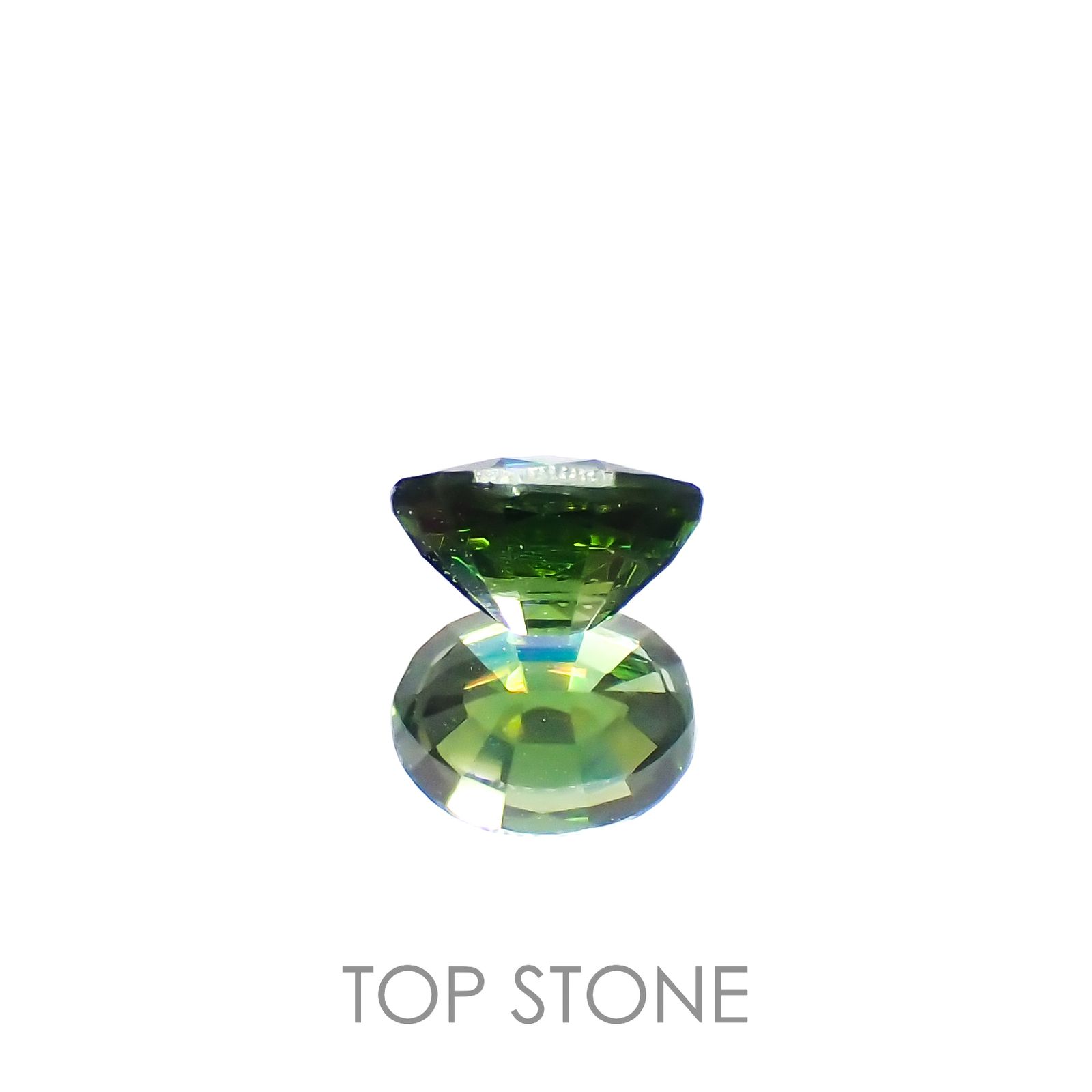 グリーンジルコン(宝石名ジルコン)スリランカ/カンボジア産 0.58ct 識別済[230220685]5.4x4.1mm前後