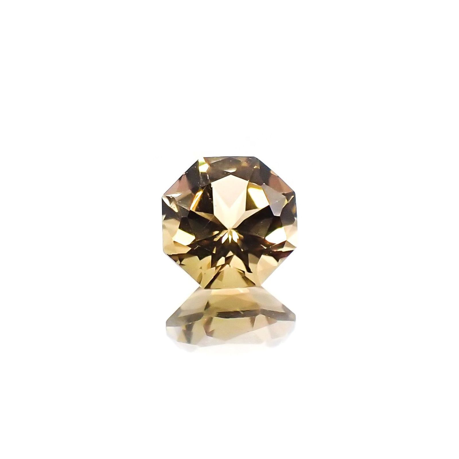 ◇オクタゴンカット◇イエロートルマリン(宝石名トルマリン)ブラジル/アフリカ産 識別済 0.55ct / 5x5mm前後 [260424208]