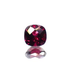 ◇チェッカーカット◇アントヒルガーネット(クロムパイロープガーネット) アメリカ・アリゾナ州産 0.38ct[230722881]4.1x4.1mm前後
