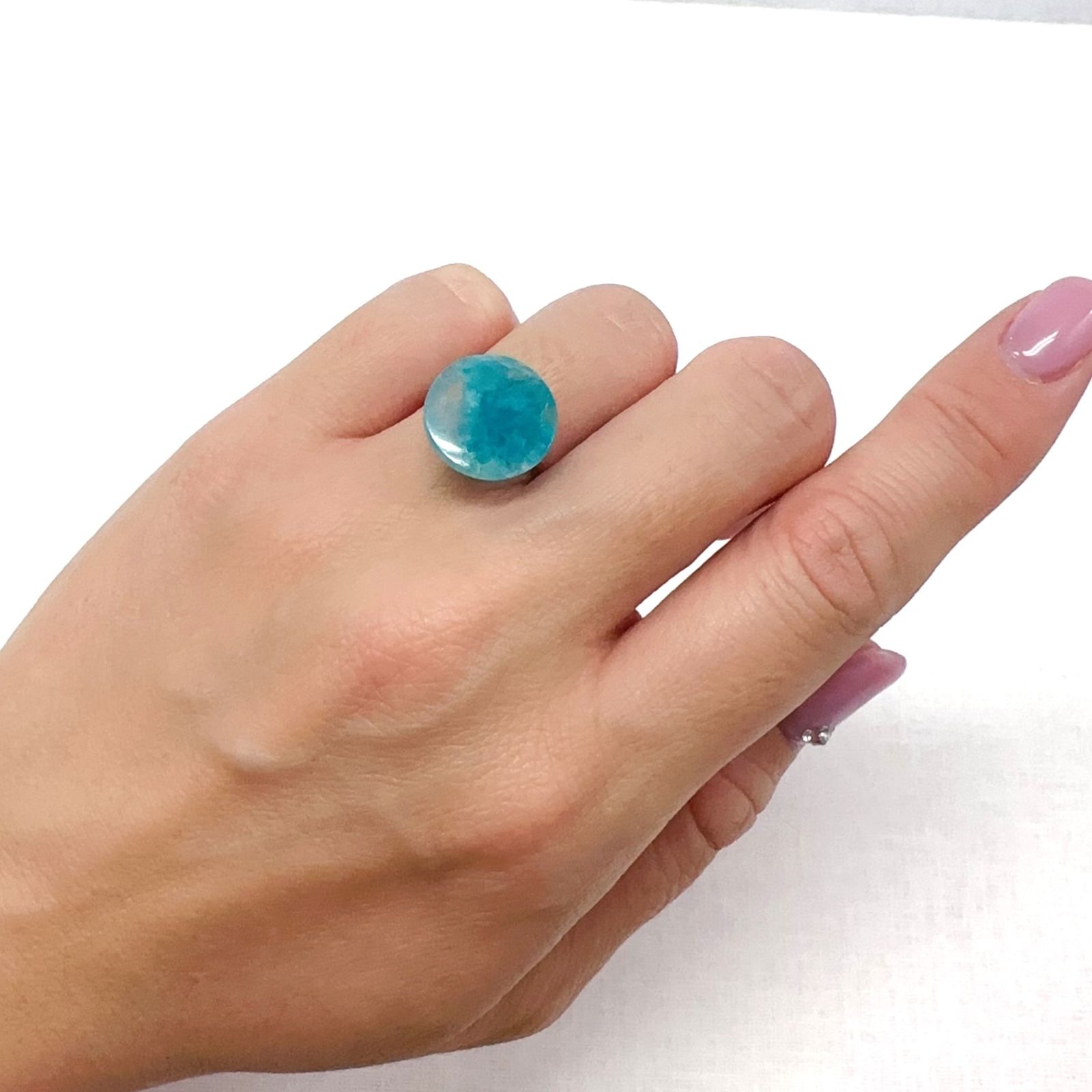 マトリックスアマゾナイト(アマゾナイトインクォーツ/フェルドスパー) ブラジル産 5.95ct[231124157]14x14mm前後
