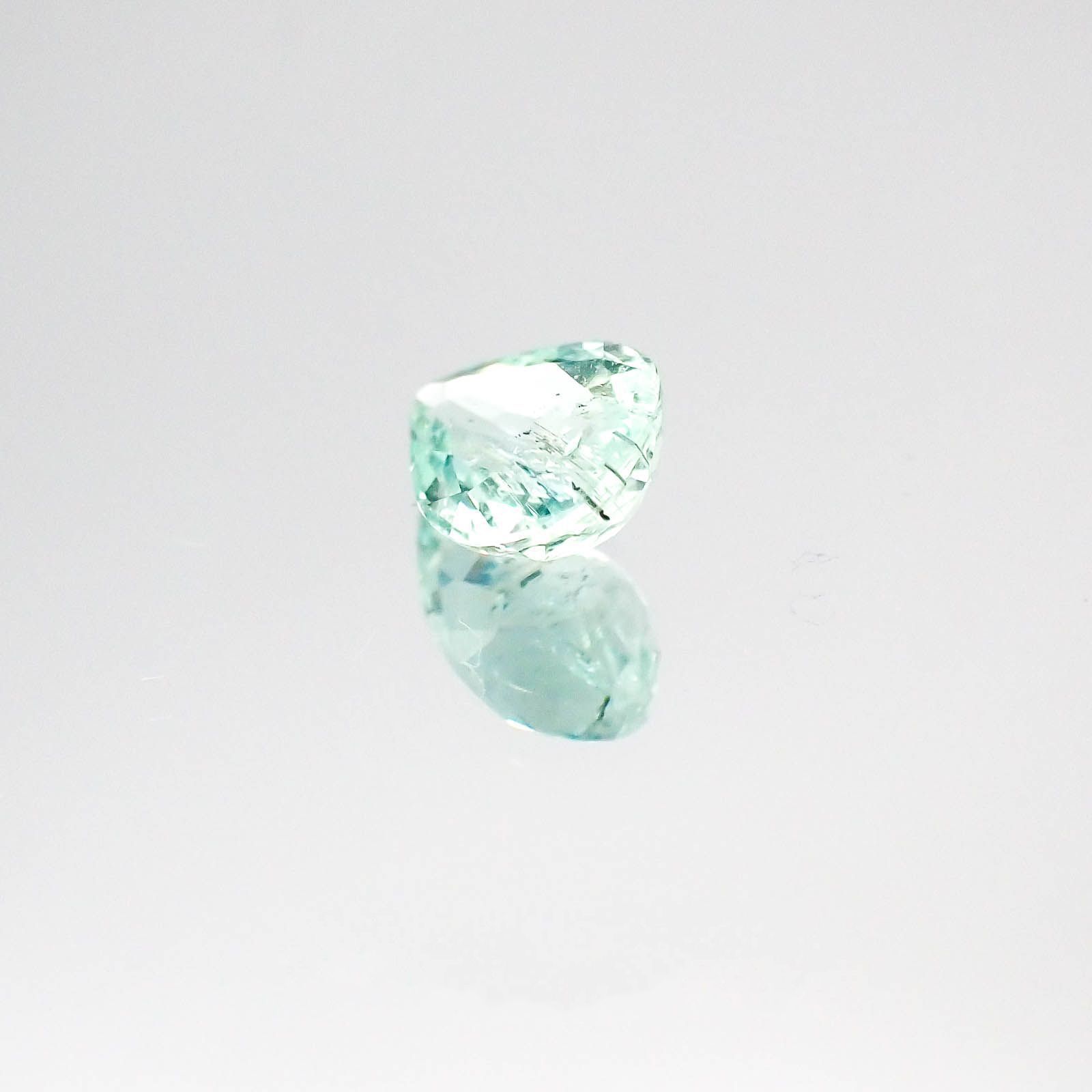 パライバトルマリン(宝石名トルマリン/別名パライバ・トルマリン)モザンビーク産 0.88ct 識別済[230522243]7.7x5.8mm前後