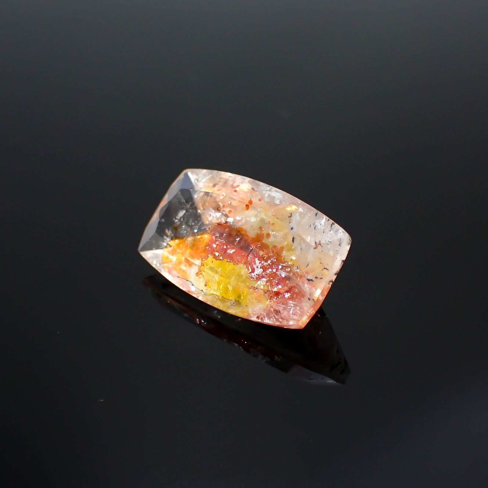 オーロラクォーツ ブラジル・ミナスジェライス産 14.35ct[220114363]22.2x12.6mm前後