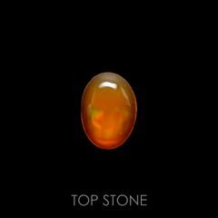ファイヤーオパール(宝石名ファイヤー・オパール) メキシコ産 0.49ct 識別済[20127787]7.2×5.2mm前後