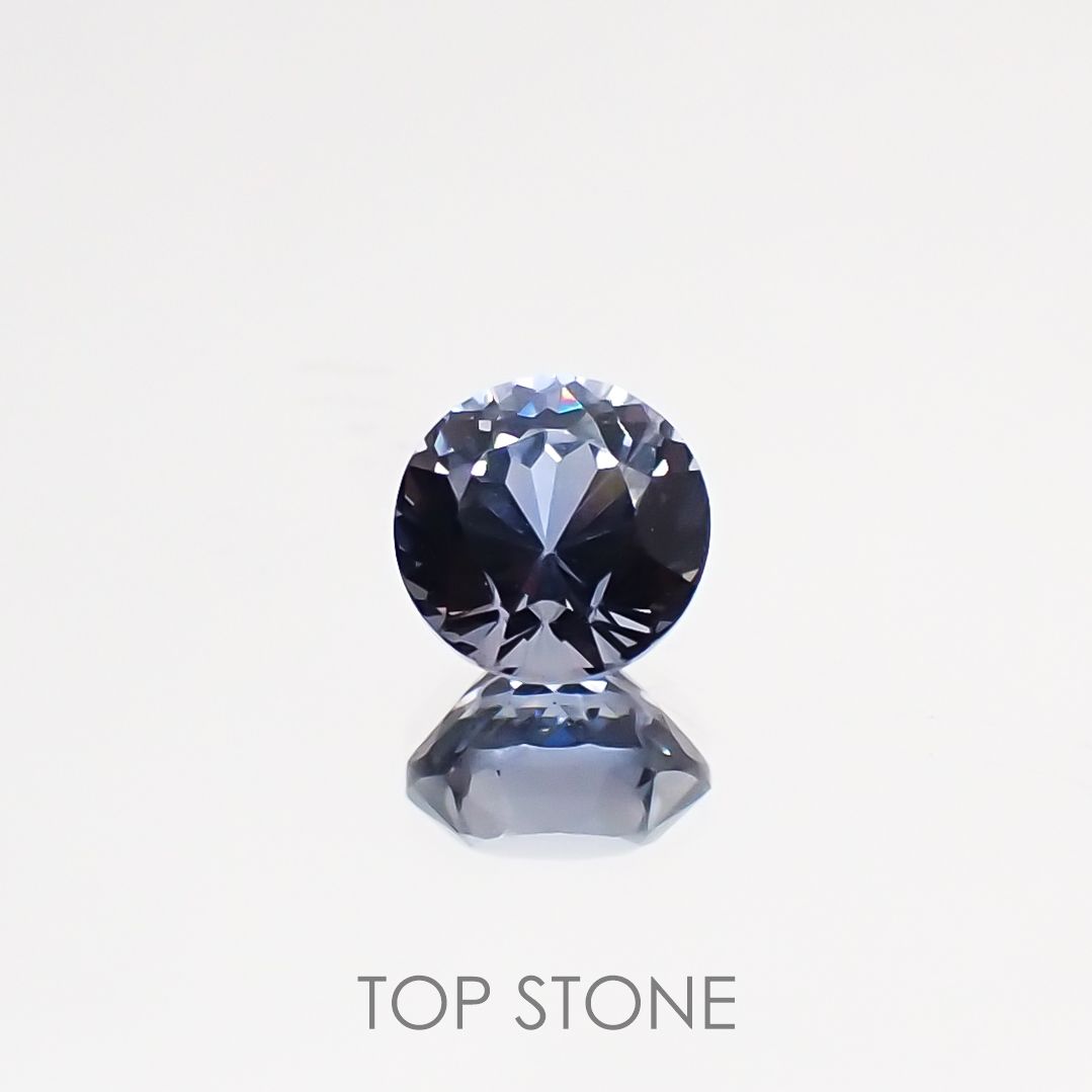 グレイッシュブルースピネル ビルマ産 ルース 0.67ct[210811124]5×4.9mm前後