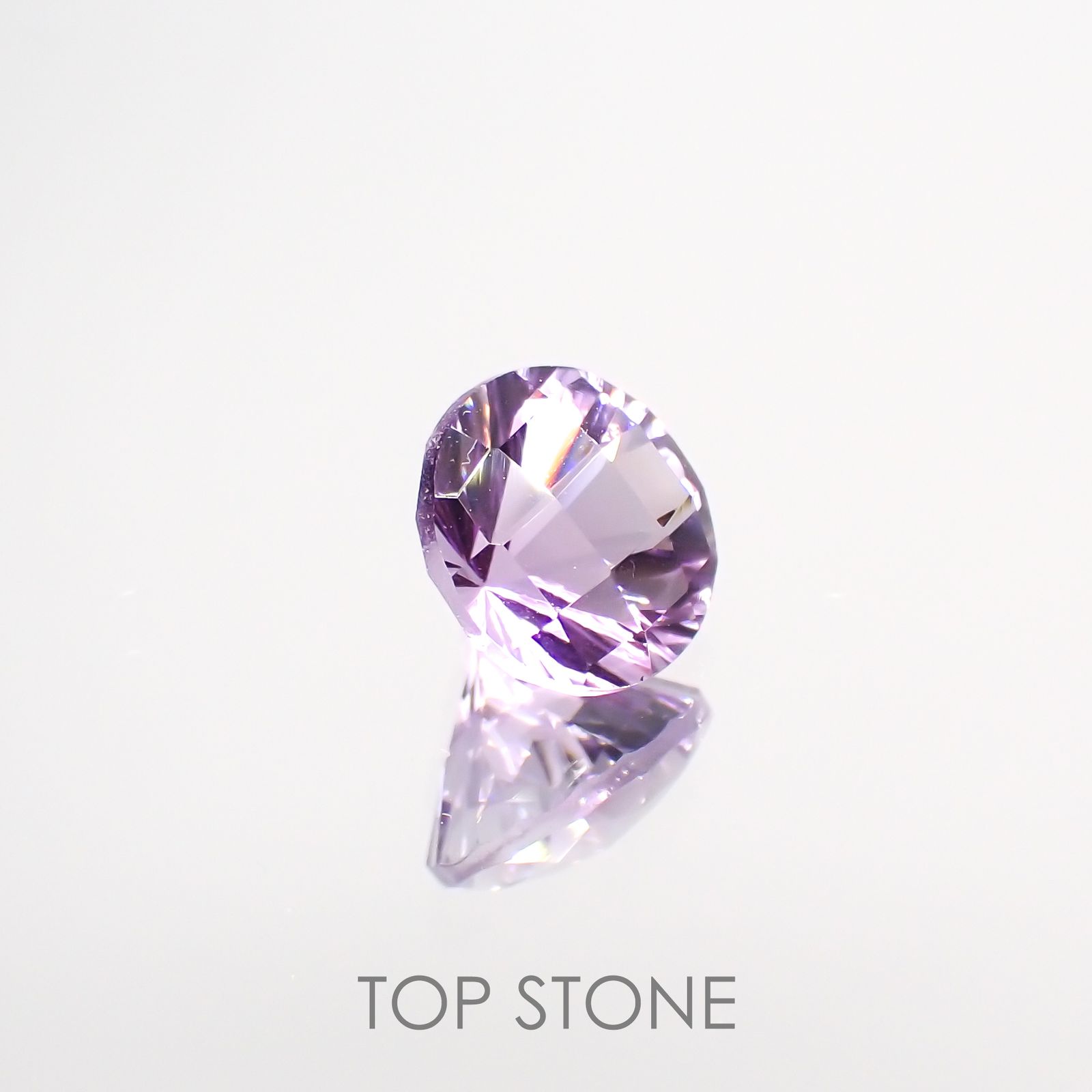 ◇チェッカーコンケーブカット◇アメジスト ブラジル産 ルース 1.25ct[210913031]7.1×7.1mm前後