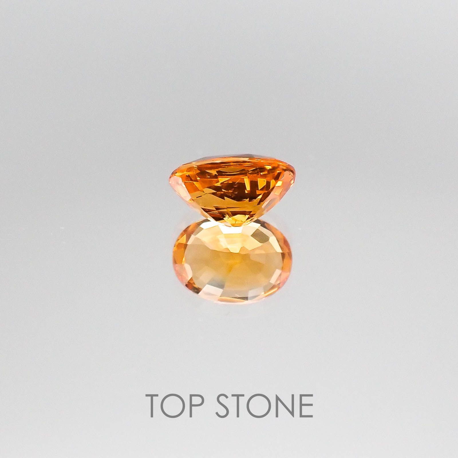 スペサルティンガーネット マンダリンオレンジカラー(宝石名スペサルティン・ガーネット)ナイジェリア産 1.27ct 識別済[220817245]7.1x5.1mm前後