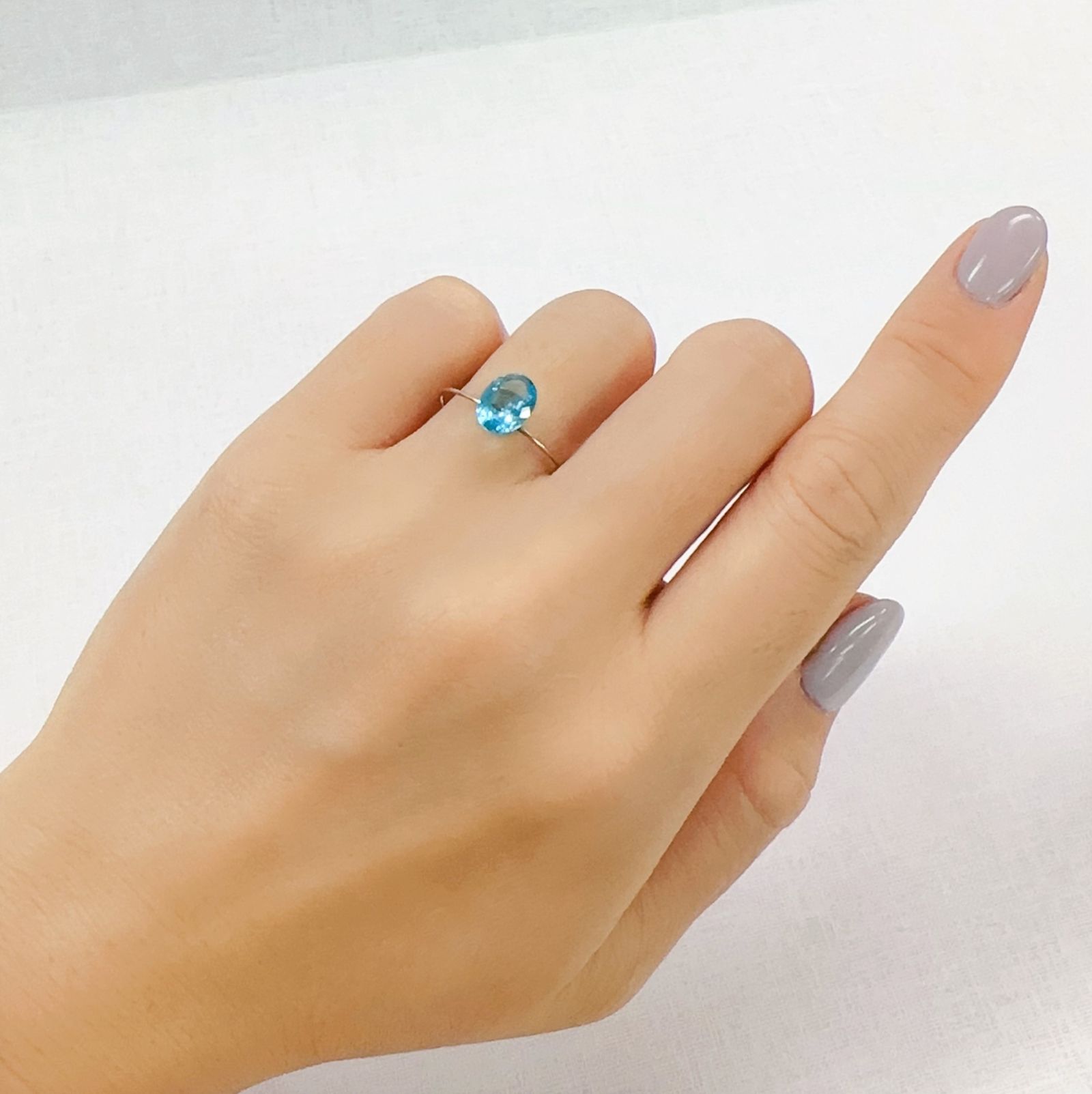 アパタイト(宝石名アパタイト)ブラジル産 1.21ct 識別済[230823193]8.2x6.2mm前後