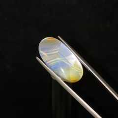 アイリスアゲート スライス インドネシア・スマトラ産 4.51ct[231023658]23.4x11.8mm前後