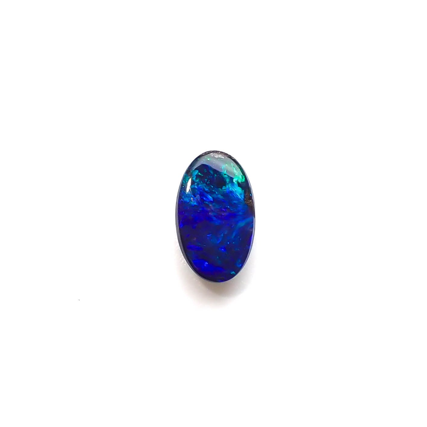 ボルダーオパール 原石磨き オーストラリア産 0.76ct[231225149]7.4x4.5mm前後