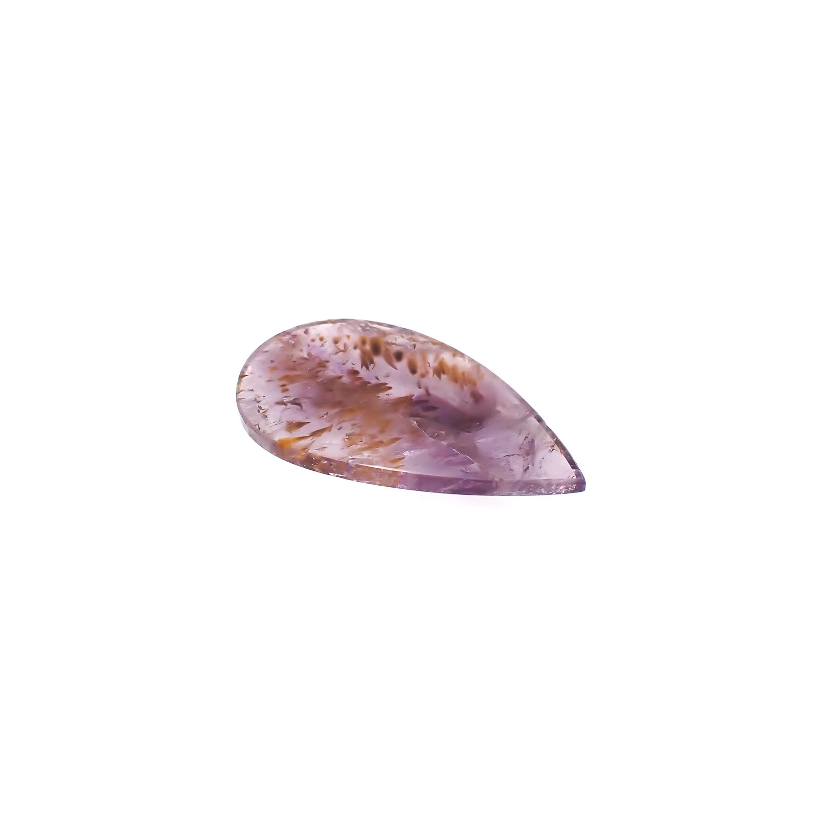 ゲーサイトインアメジスト ブラジル産 18.43ct[230421513]34.6x19.8mm 