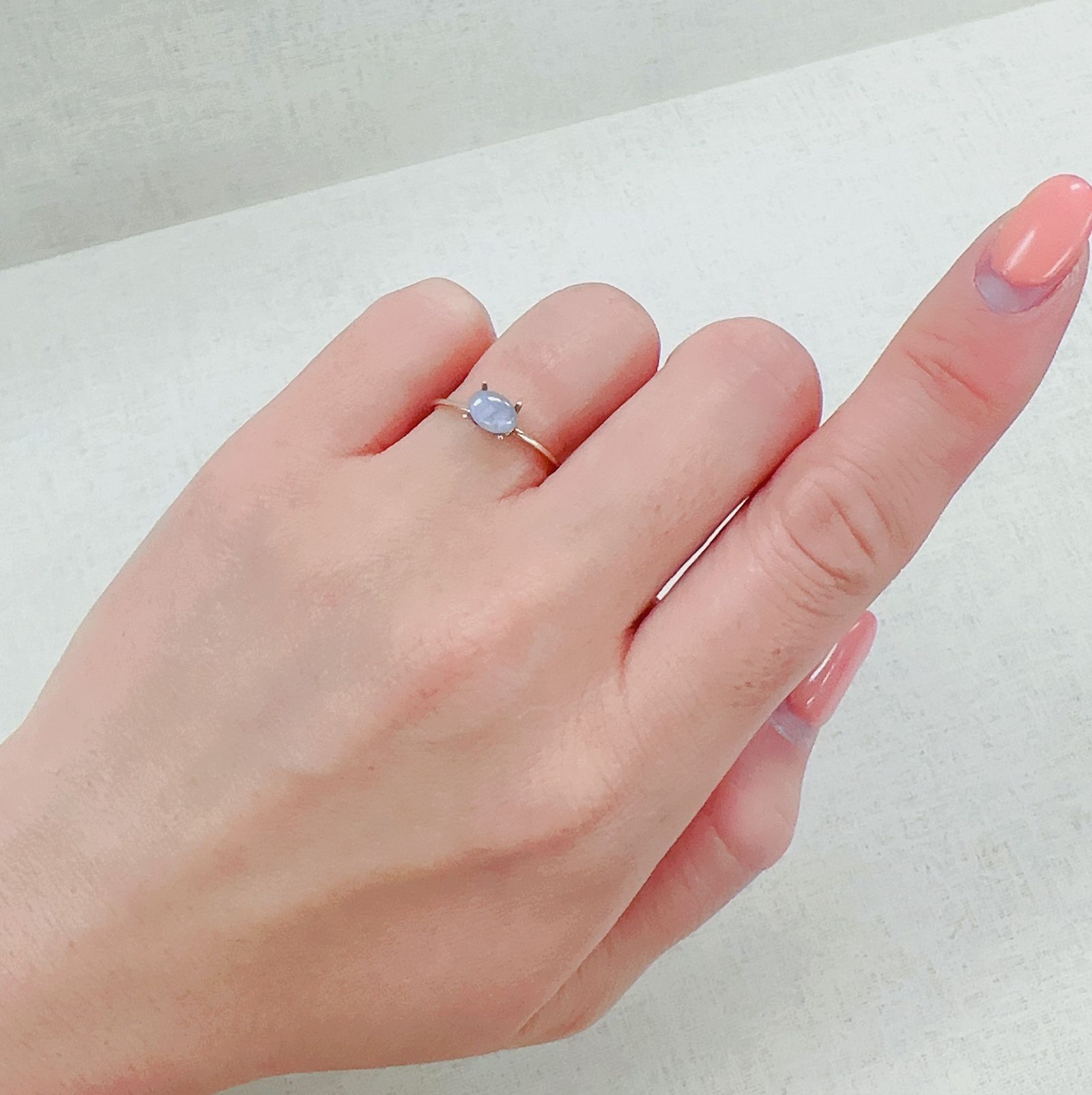 ブルースターサファイア(宝石名スター・サファイア)ビルマ産 0.63ct 識別済[230321214]6.1x4.2mm前後