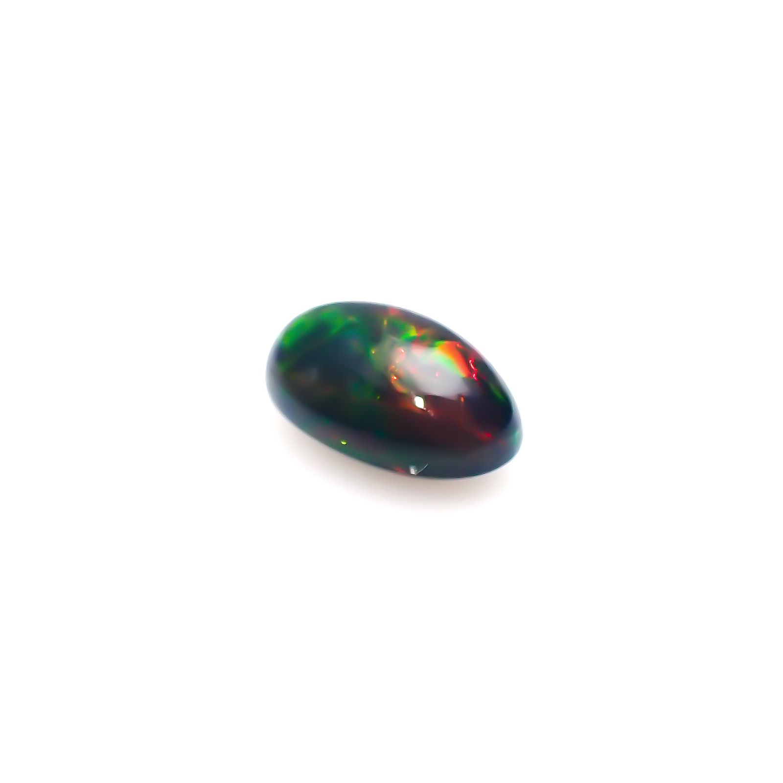 ブラックオパール(宝石名オパール/加熱処理)エチオピア産 3.33ct 識別済[240326532]13.1x8.4mm前後