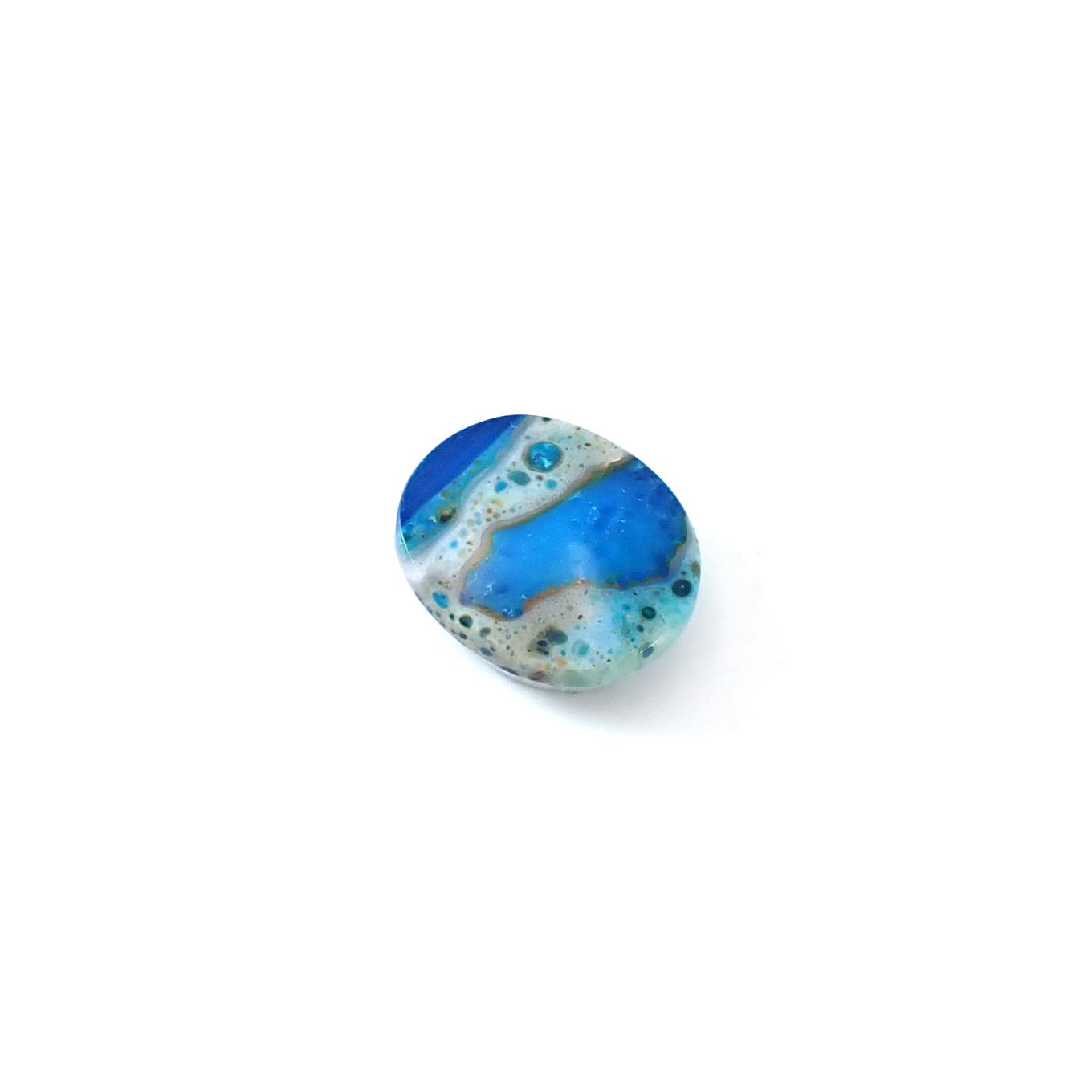 ブルーオパール ペルー産 10.97ct [250730726]16.9x14.5mm前後